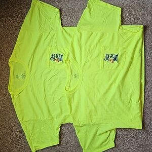 TWO Cruise Tshirts Men size Large "Seas the Day" Fruit of the Loom